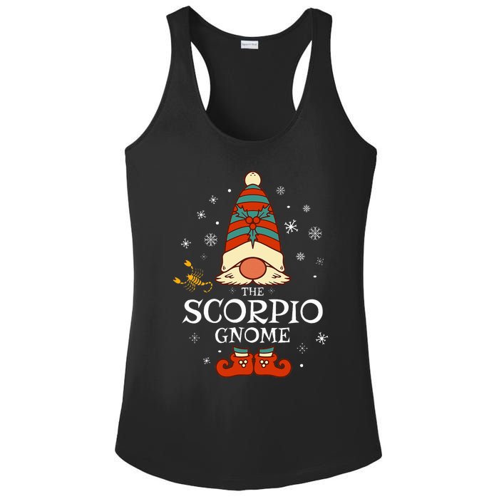 Scorpio Gnome Zodiac Sign Christmas Astrology Horoscope Ladies PosiCharge Competitor Racerback Tank