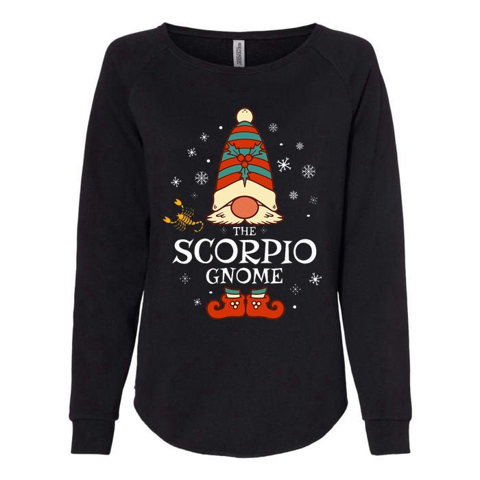 Scorpio Gnome Zodiac Sign Christmas Astrology Horoscope Womens California Wash Sweatshirt