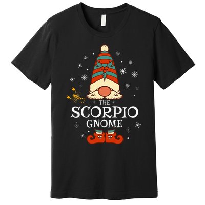 Scorpio Gnome Zodiac Sign Christmas Astrology Horoscope Premium T-Shirt