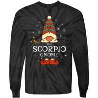 Scorpio Gnome Zodiac Sign Christmas Astrology Horoscope Tie-Dye Long Sleeve Shirt