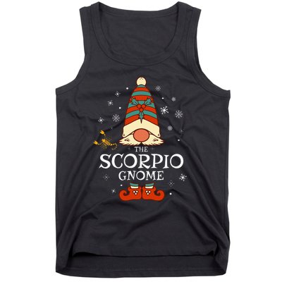 Scorpio Gnome Zodiac Sign Christmas Astrology Horoscope Tank Top