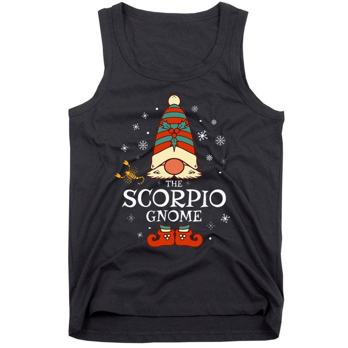 Scorpio Gnome Zodiac Sign Christmas Astrology Horoscope Tank Top