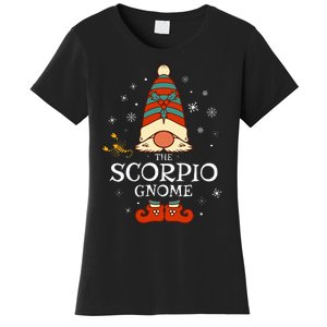 Scorpio Gnome Zodiac Sign Christmas Astrology Horoscope Women's T-Shirt