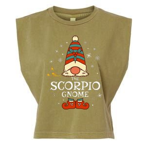 Scorpio Gnome Zodiac Sign Christmas Astrology Horoscope Garment-Dyed Women's Muscle Tee