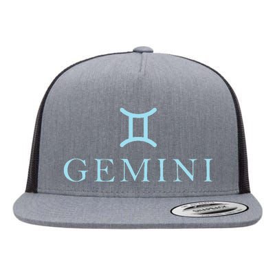 Sign Gemini Zodiac Flat Bill Trucker Hat