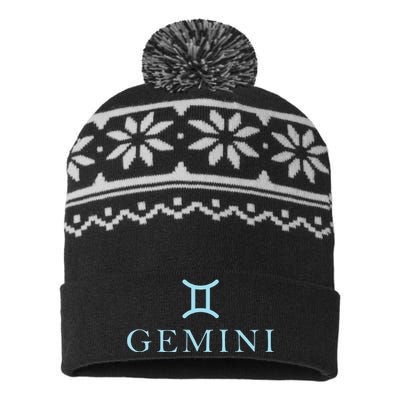 Sign Gemini Zodiac USA-Made Snowflake Beanie