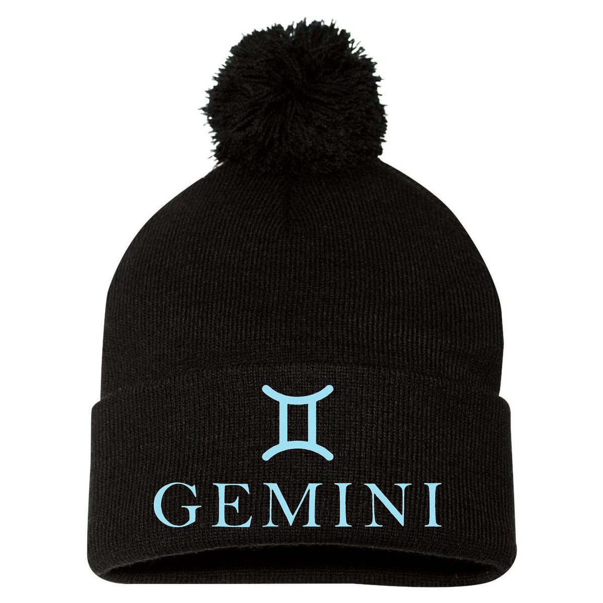 Sign Gemini Zodiac Pom Pom 12in Knit Beanie