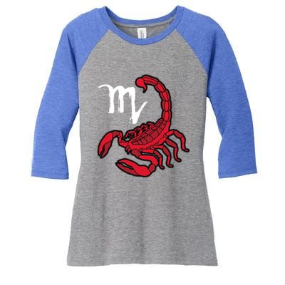 Scorpio Gift Zodiac Sign Astrology Gift Women's Tri-Blend 3/4-Sleeve Raglan Shirt