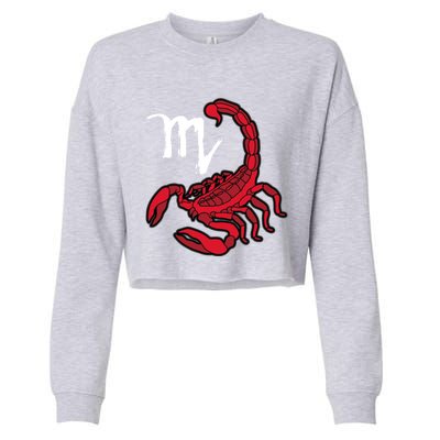 Scorpio Gift Zodiac Sign Astrology Gift Cropped Pullover Crew