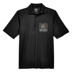 Stars Happy 100th Day Of School Math Counting To 100 Teacher Gift Men's Origin Performance Pique Polo