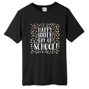 Stars Happy 100th Day Of School Math Counting To 100 Teacher Gift Tall Fusion ChromaSoft Performance T-Shirt