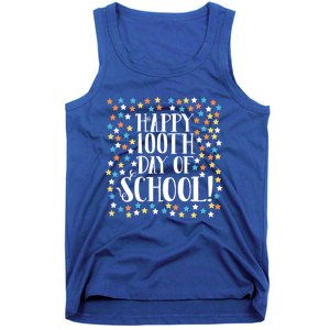 Stars Happy 100th Day Of School Math Counting To 100 Teacher Gift Tank Top