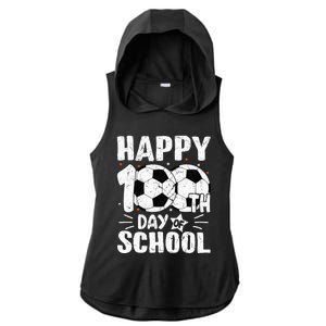 Soccer Happy 100th Day Of School Teacher Ladies PosiCharge Tri-Blend Wicking Draft Hoodie Tank