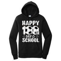 Soccer Happy 100th Day Of School Teacher Women's Pullover Hoodie