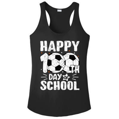 Soccer Happy 100th Day Of School Teacher Ladies PosiCharge Competitor Racerback Tank