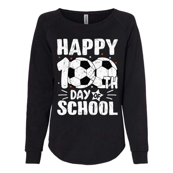 Soccer Happy 100th Day Of School Teacher Womens California Wash Sweatshirt