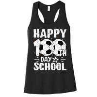 Soccer Happy 100th Day Of School Teacher Women's Racerback Tank