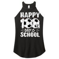 Soccer Happy 100th Day Of School Teacher Women's Perfect Tri Rocker Tank