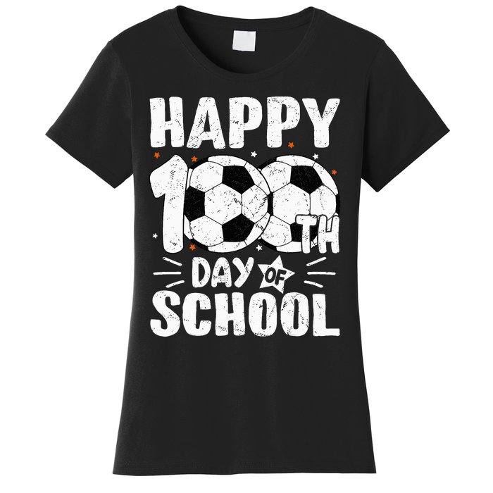 Soccer Happy 100th Day Of School Teacher Women's T-Shirt