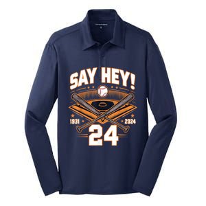 Say Hey 1931 2024 Mays Willie Tribute San Francisco Gift Silk Touch Performance Long Sleeve Polo