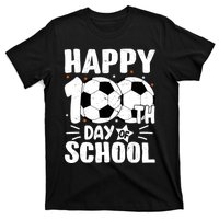 Soccer Happy 100th Day Of School Design Teacher T-Shirt