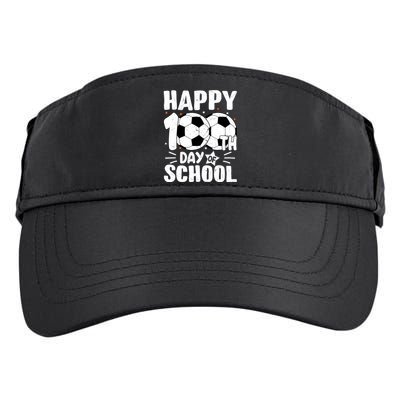 Soccer Happy 100th Day Of School Design Teacher Adult Drive Performance Visor