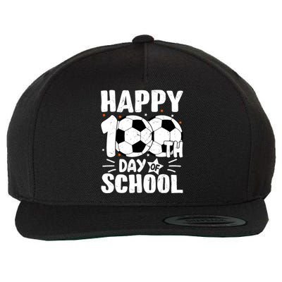 Soccer Happy 100th Day Of School Design Teacher Wool Snapback Cap