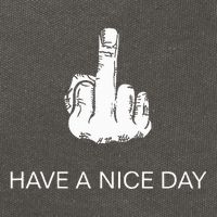 Sarcastic Have A Nice Day Middle Finger Funny Cotton Canvas Backpack