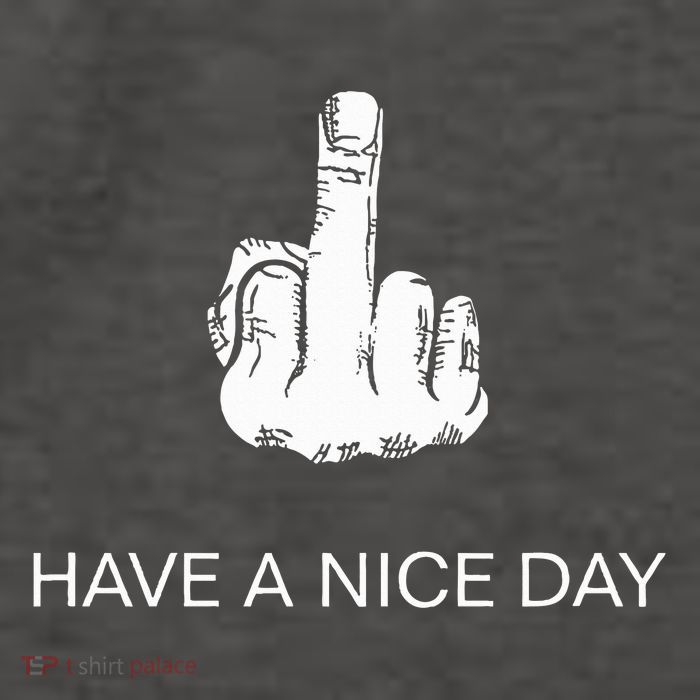 Sarcastic Have A Nice Day Middle Finger Funny Vector Backpack