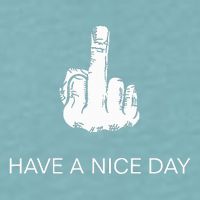 Sarcastic Have A Nice Day Middle Finger Funny Sueded Cloud Jersey T-Shirt