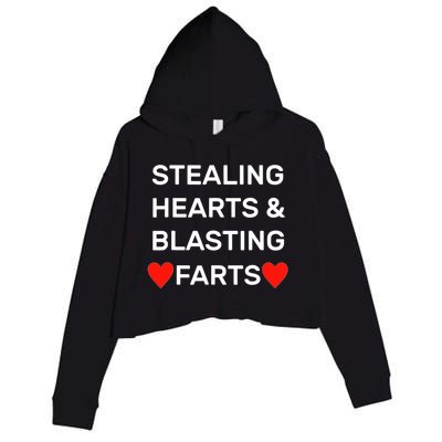 Stealing Hearts And Blasting Farts Crop Fleece Hoodie