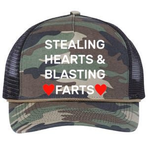 Stealing Hearts And Blasting Farts Retro Rope Trucker Hat Cap