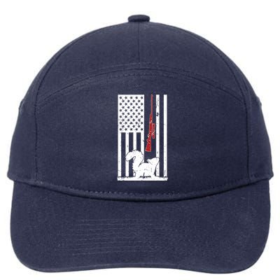 Squirrel Hunting American Flag Squirrel Hunter Great Gift 7-Panel Snapback Hat