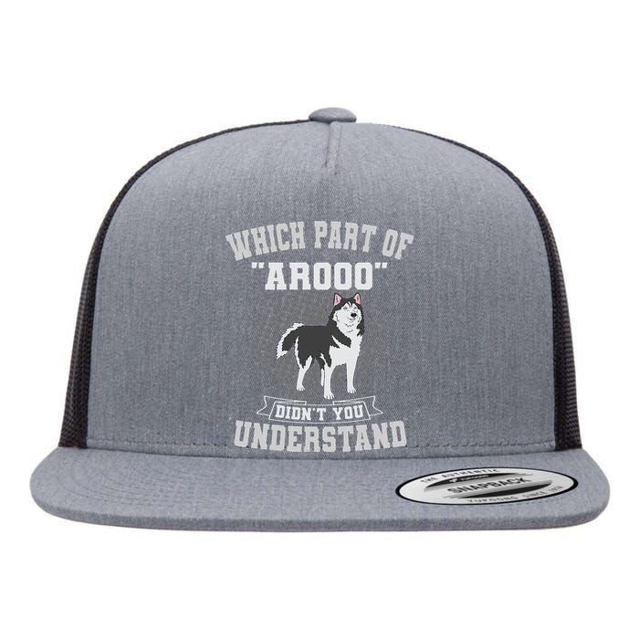 Siberian Husky Arooo Breeder Fur Parent Sled Dog Breed Flat Bill Trucker Hat