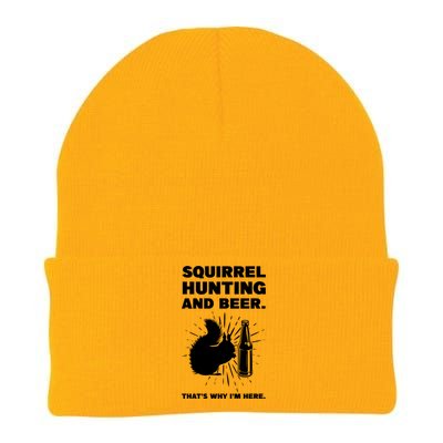 Squirrel Hunting And Beer Squirrel Hunting Funny Gift Knit Cap Winter Beanie