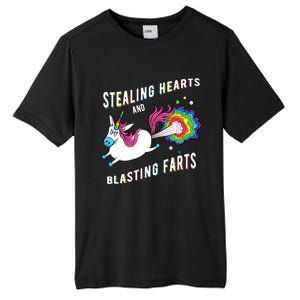 Stealing Hearts And Blasting Farts Unicorn Valentines Gift Tall Fusion ChromaSoft Performance T-Shirt