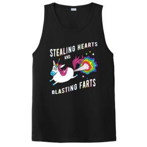 Stealing Hearts And Blasting Farts Unicorn Valentines Gift PosiCharge Competitor Tank