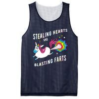 Stealing Hearts And Blasting Farts Unicorn Valentines Gift Mesh Reversible Basketball Jersey Tank