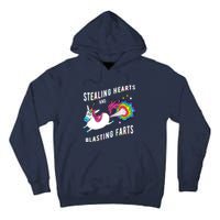 Stealing Hearts And Blasting Farts Unicorn Valentines Gift Tall Hoodie