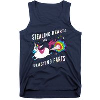 Stealing Hearts And Blasting Farts Unicorn Valentines Gift Tank Top