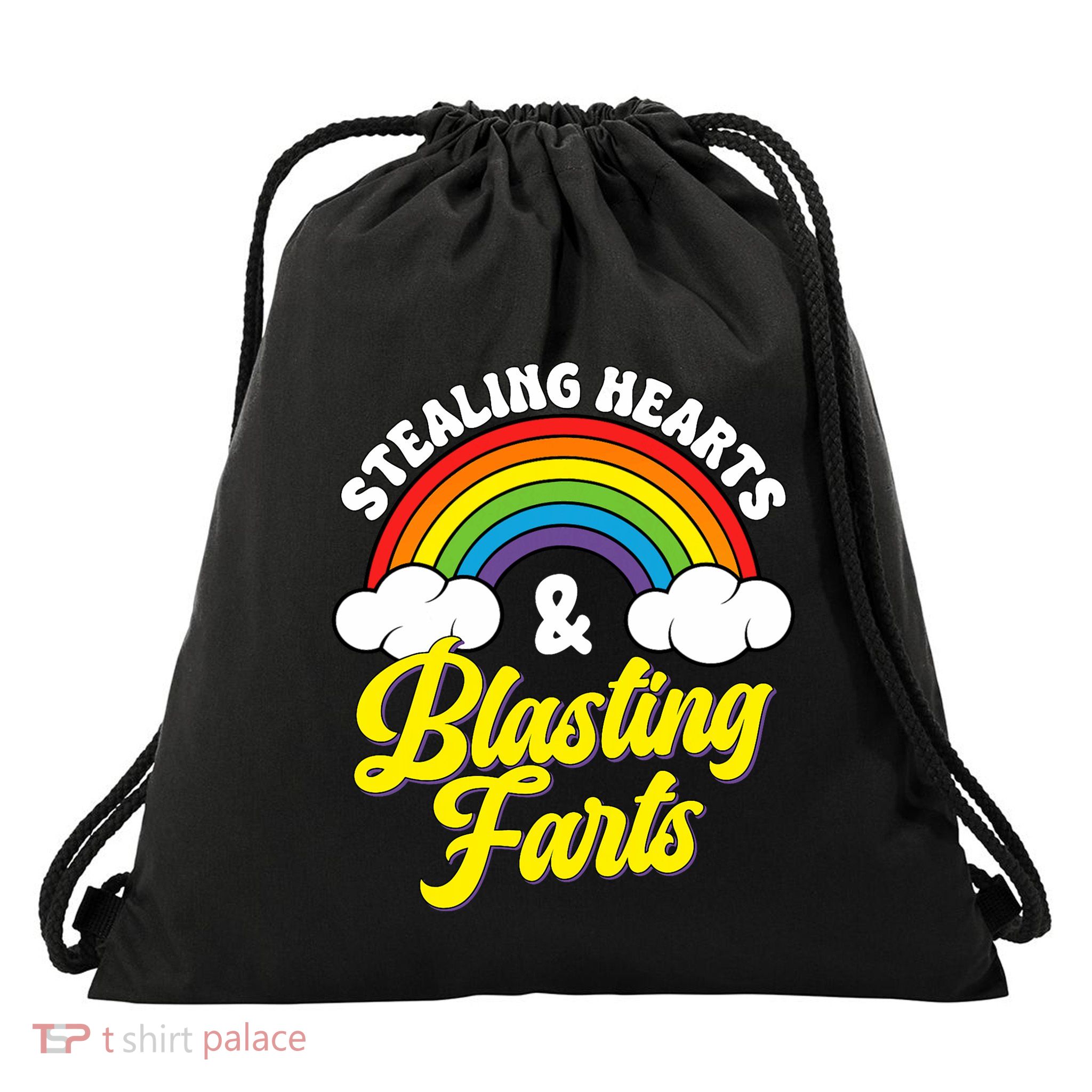 Stealing Hearts And Blasting Farts Drawstring Bag
