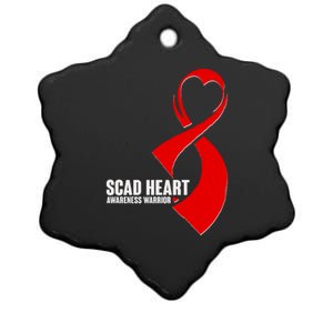 SCAD Heart Awareness Warrior Heart Attack Awareness Ceramic Star Ornament