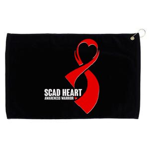 SCAD Heart Awareness Warrior Heart Attack Awareness Grommeted Golf Towel