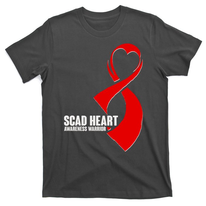 SCAD Heart Awareness Warrior Heart Attack Awareness T-Shirt