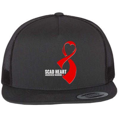 SCAD Heart Awareness Warrior Heart Attack Awareness Flat Bill Trucker Hat