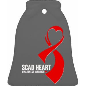 SCAD Heart Awareness Warrior Heart Attack Awareness Ceramic Bell Ornament