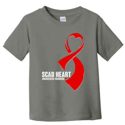 SCAD Heart Awareness Warrior Heart Attack Awareness Toddler T-Shirt