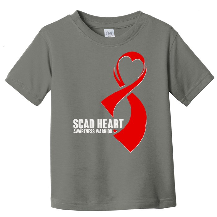 SCAD Heart Awareness Warrior Heart Attack Awareness Toddler T-Shirt