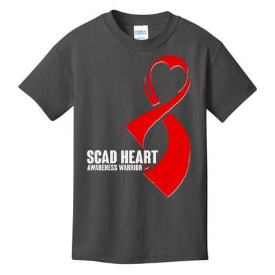 SCAD Heart Awareness Warrior Heart Attack Awareness Kids T-Shirt