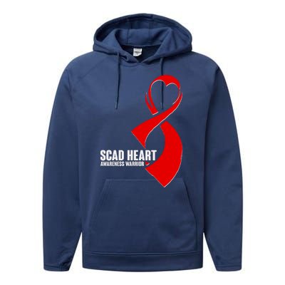 SCAD Heart Awareness Warrior Heart Attack Awareness Performance Fleece Hoodie